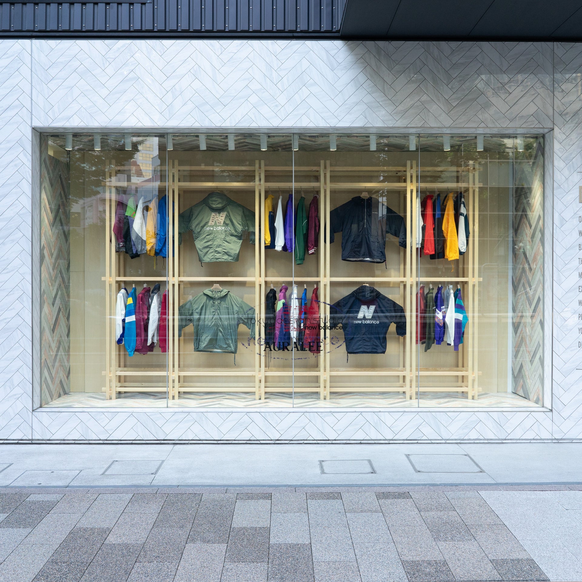 Kith Tokyo Window Installation for NB Archive Remastered by AURALEE × TDS Fall Winter 2023