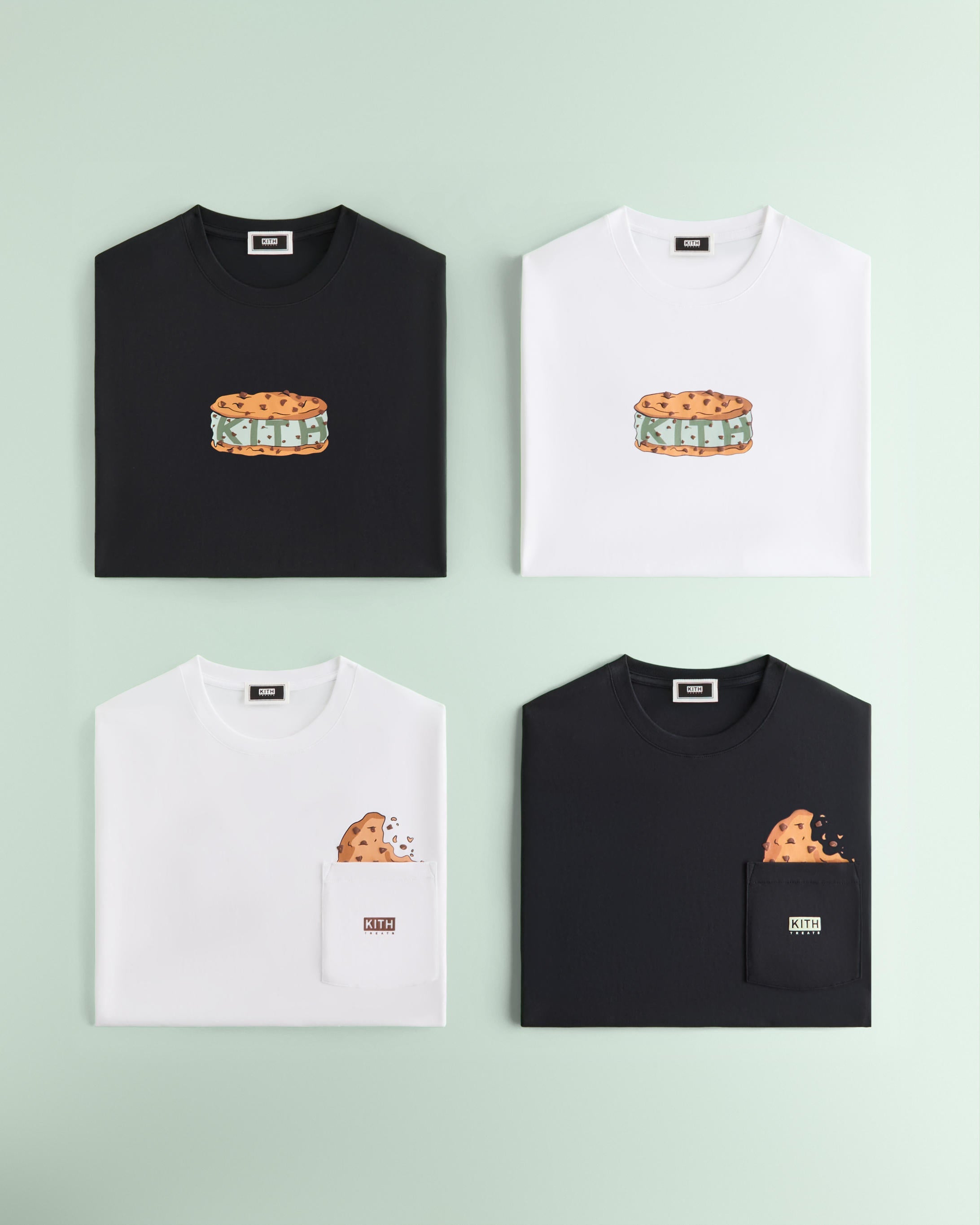 【送料無料】Kith Treats Mint Chip TeeミントチップTシャツ Kith Treats Mint Chip Tee - Black